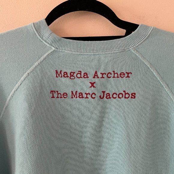 NWT Marc Jacobs x Magda Archer Sweatshirt Blue Size Medium - Picture 8 of 12